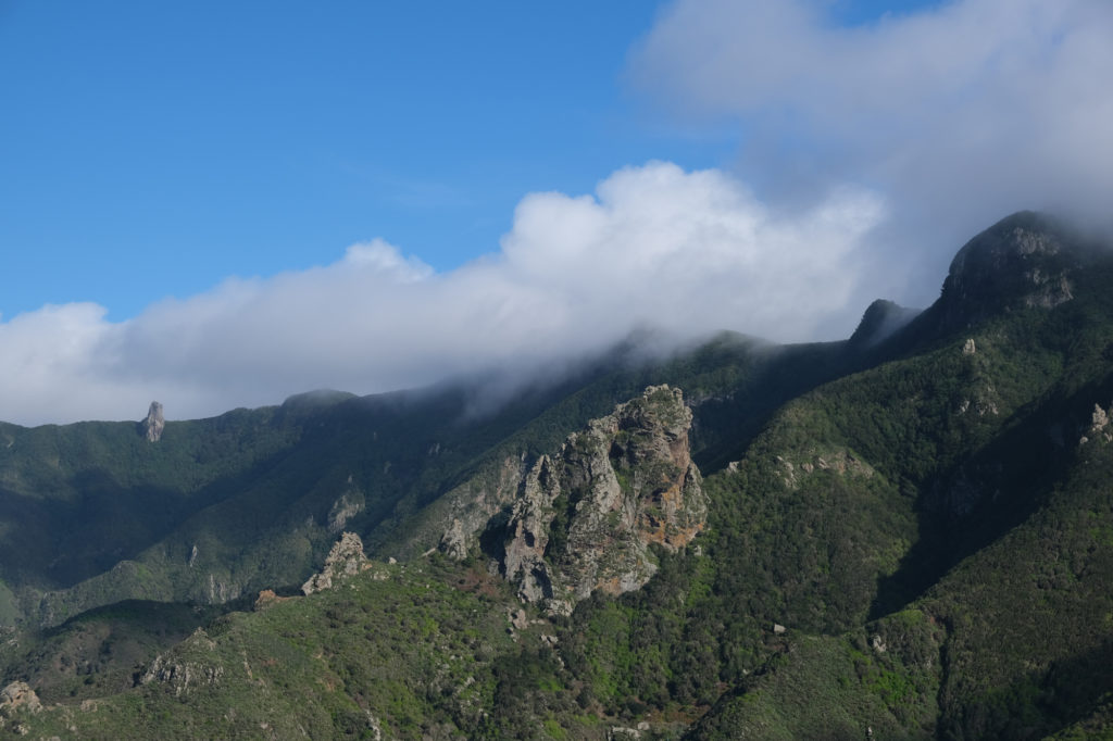 Mountain view with clouds in Tenerife Spain Canary islands, Places to see